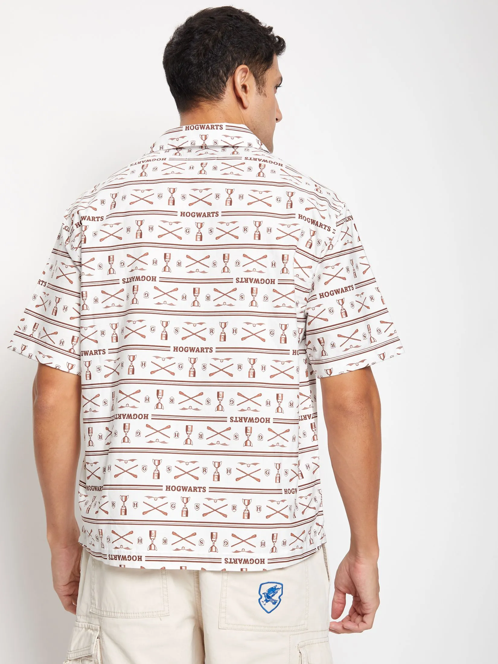 DEFRY 01 Men Shirt Short Sleeves Printed Multi-Color DEFRY 01 Men Shirt Short Sleeves Printed Multi-Color