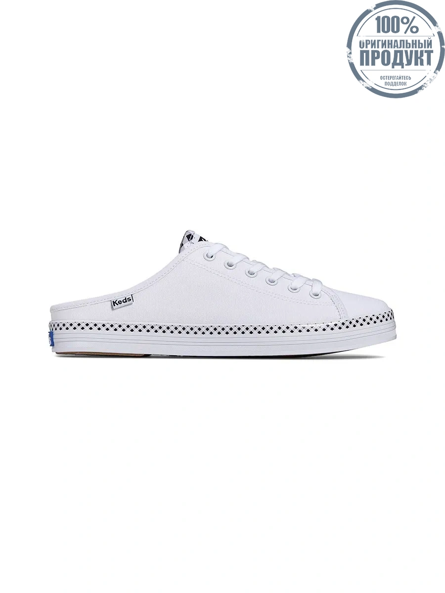 KEDS Women Kickstart Mule Canvas Gingham Pipin White KEDS Women Kickstart Mule Canvas Gingham Pipin White