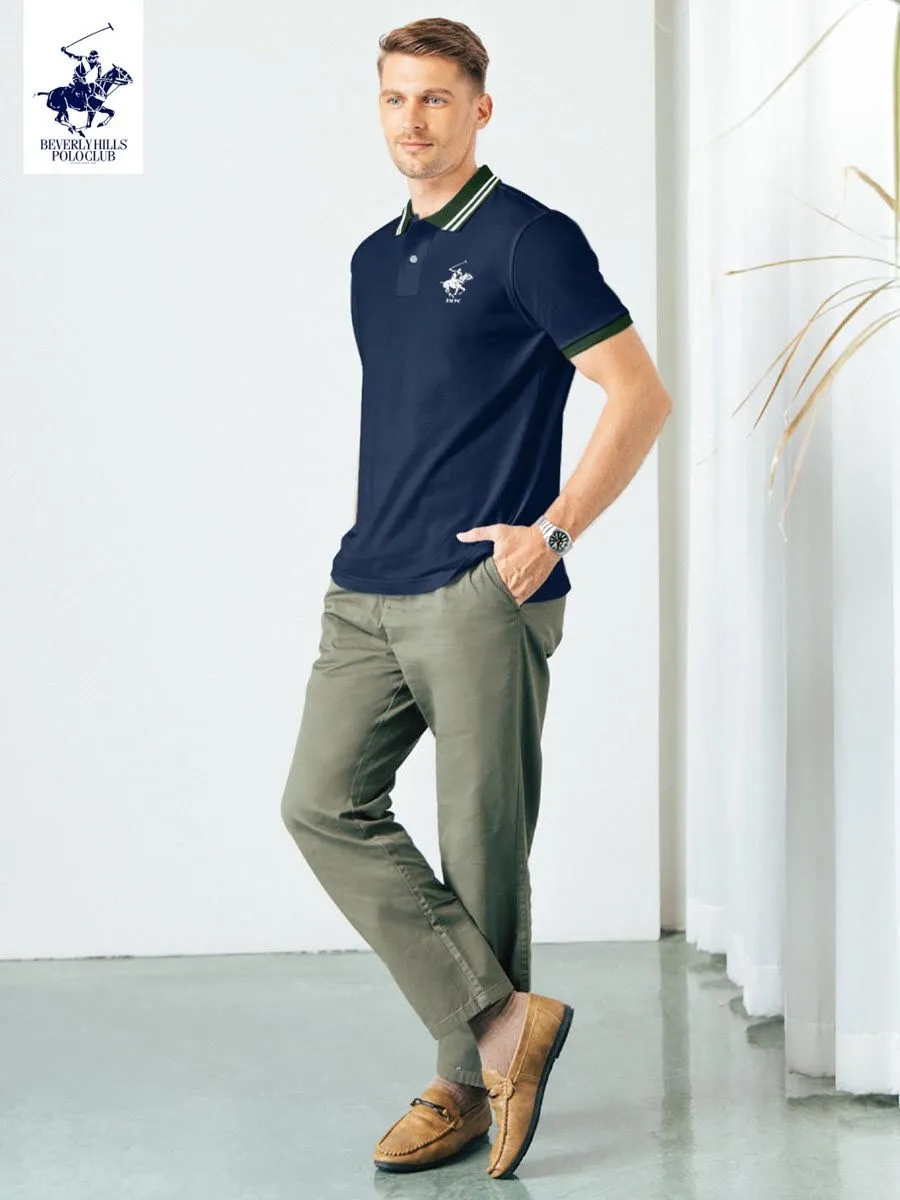 BEVERLY HILLS POLO CLUB Dark blue Men Polo Shirts Model BN2V006 BEVERLY HILLS POLO CLUB Dark blue Men Polo Shirts Model BN2V006