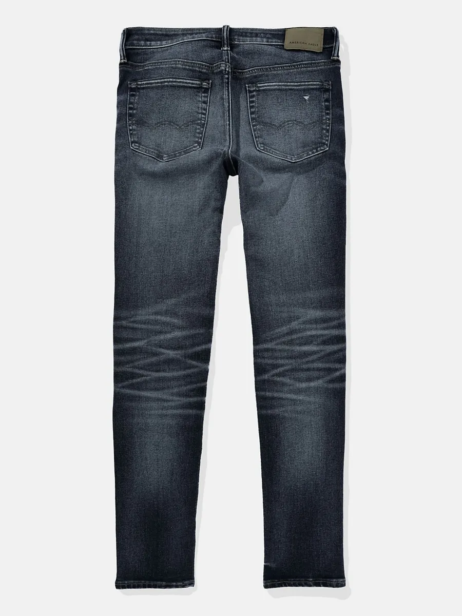 American Eagle MEN INTL EXCLUSIVE DARK W/ DESTROY SKINNY CROPPED 896 DARK WASH American Eagle MEN INTL EXCLUSIVE DARK W/ DESTROY SKINNY CROPPED 896 DARK WASH