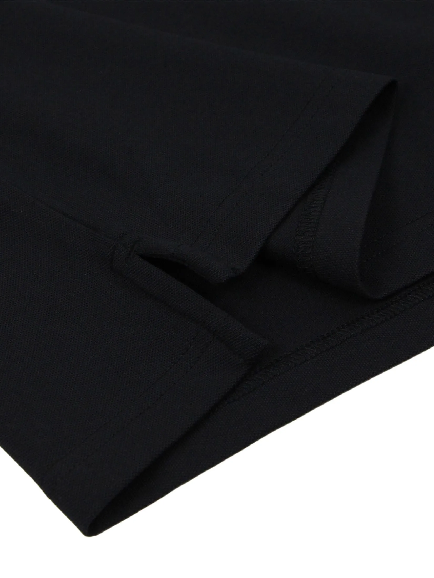 GIORDANO Men's Slim Embroidery Bold Polo (Signature) Black GIORDANO Men's Slim Embroidery Bold Polo (Signature) Black