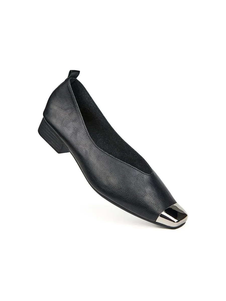 SHU WOMEN  2" V-CUT METAL TOE - BLACK SHU WOMEN  2" V-CUT METAL TOE - BLACK