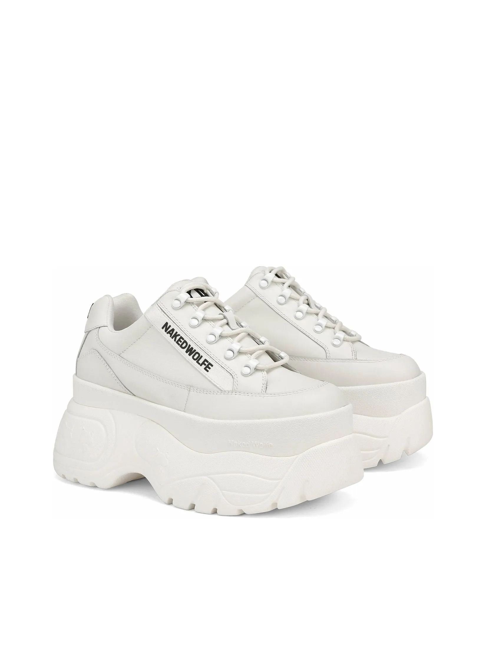 NAKED WOLFE Women Sneakers Sprinter White Leather NAKED WOLFE Women Sneakers Sprinter White Leather