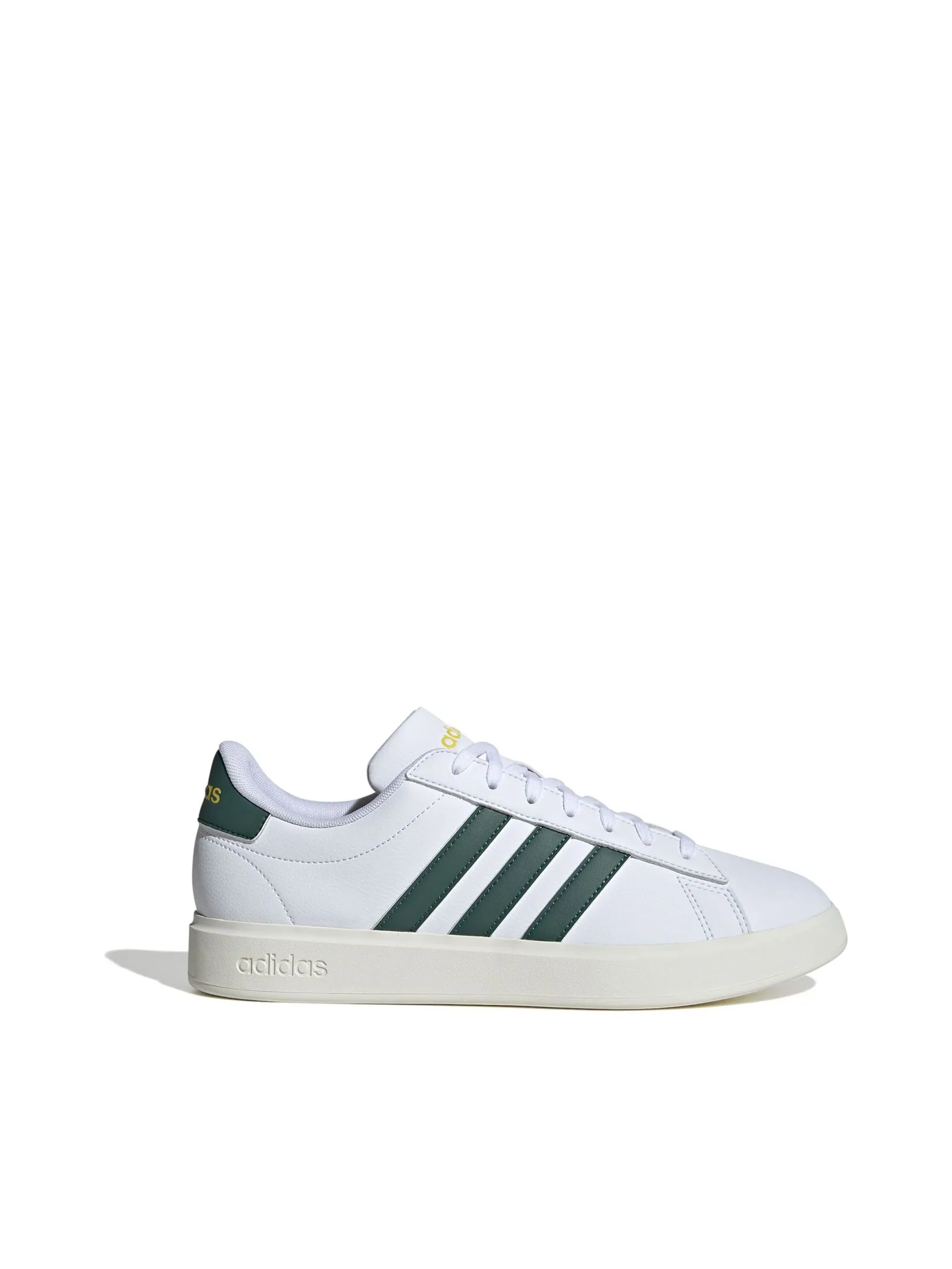 ADIDAS Men Shoes Grand Court 2 Cloud White / Collegiate Green / Utility Yellow ADIDAS Men Shoes Grand Court 2 Cloud White / Collegiate Green / Utility Yellow