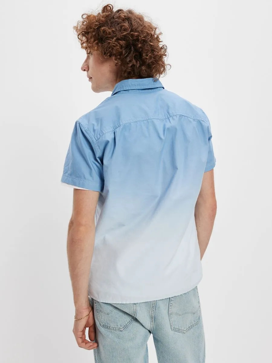 American Eagle MEN SS OXFORD BLUE TIDAL DIP DYE 421 BLUE VIBE