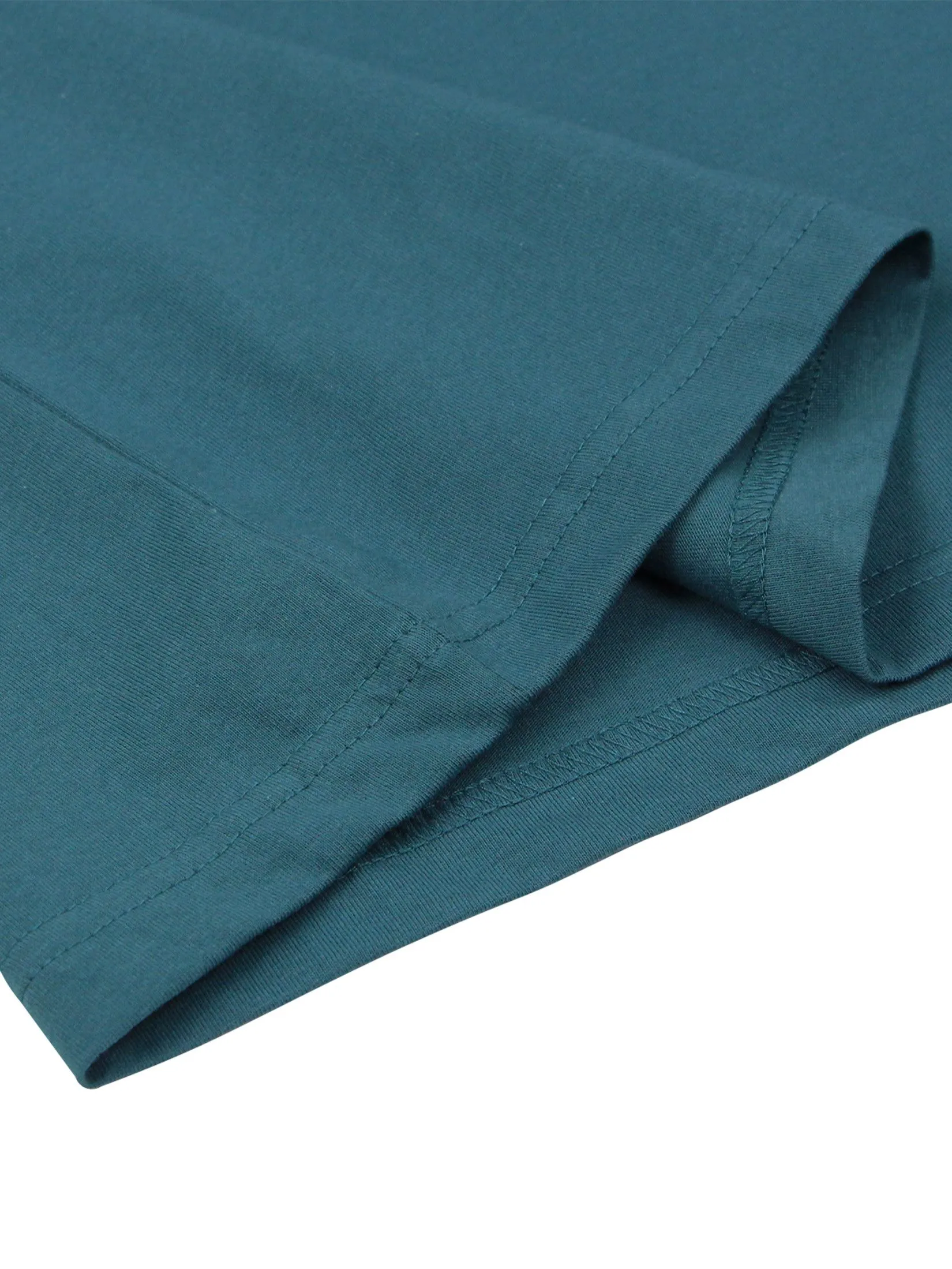 GIORDANO Men's Slim Cotton Embroidery Tee (Classic Man) Deep Emerald green GIORDANO Men's Slim Cotton Embroidery Tee (Classic Man) Deep Emerald green