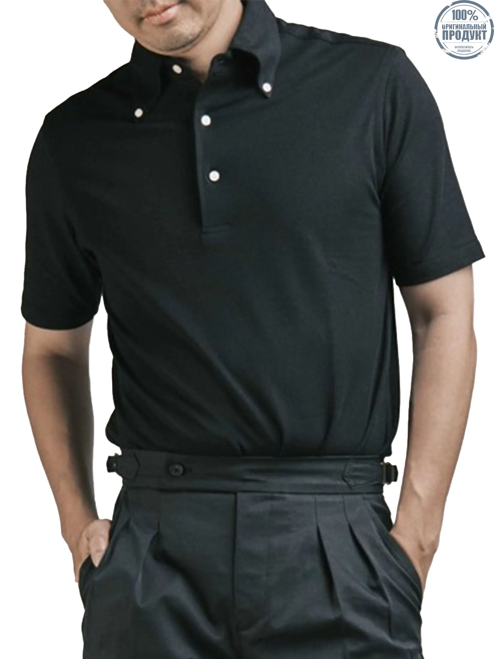 Era-won Men Polo Shirt Collection "Brother" Black Era-won Men Polo Shirt Collection "Brother" Black