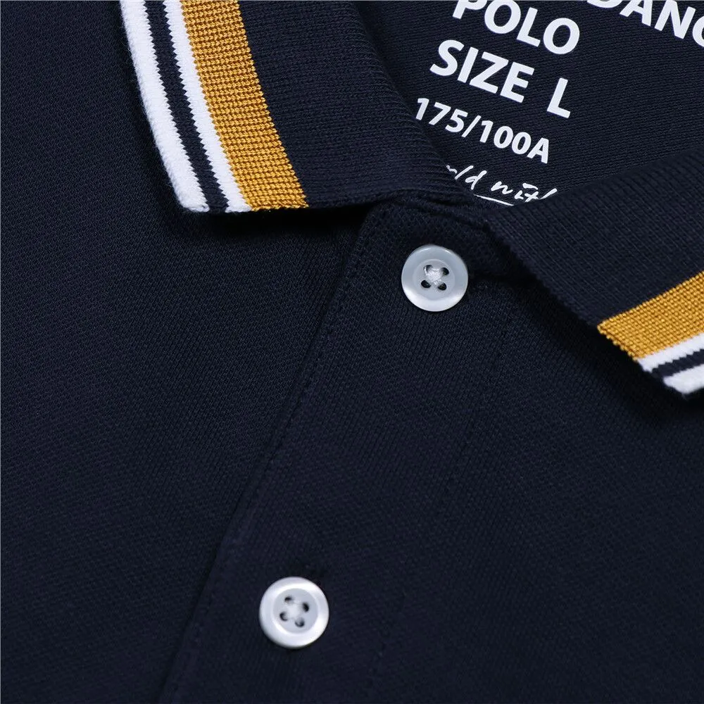GIORDANO Navy Blue Men's Solid Polo GIORDANO Navy Blue Men's Solid Polo