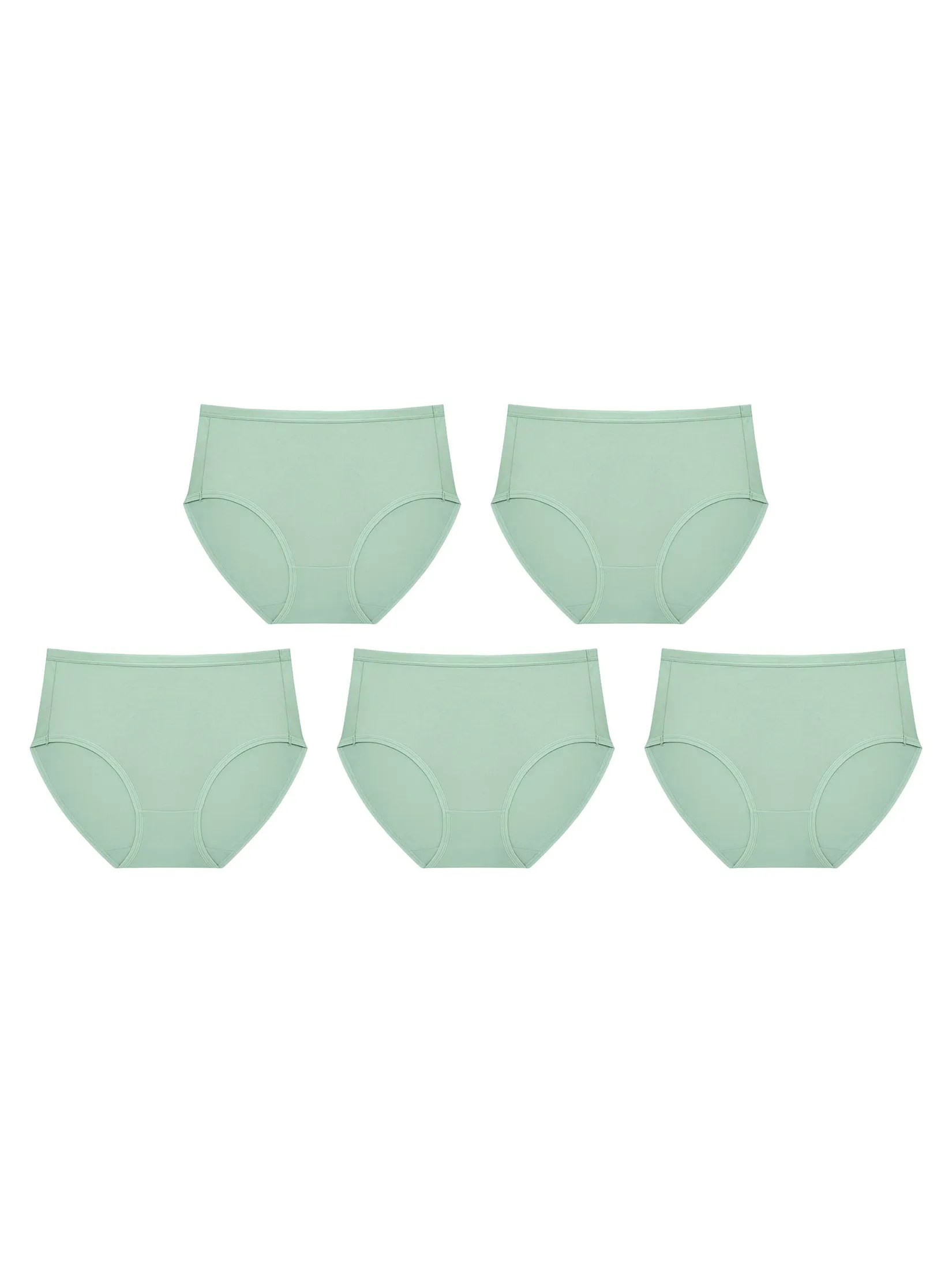 SABINA [Pack 5 Piece] [Online Exclusive]  Panty Zone Mid Waisted Panty - Light Green