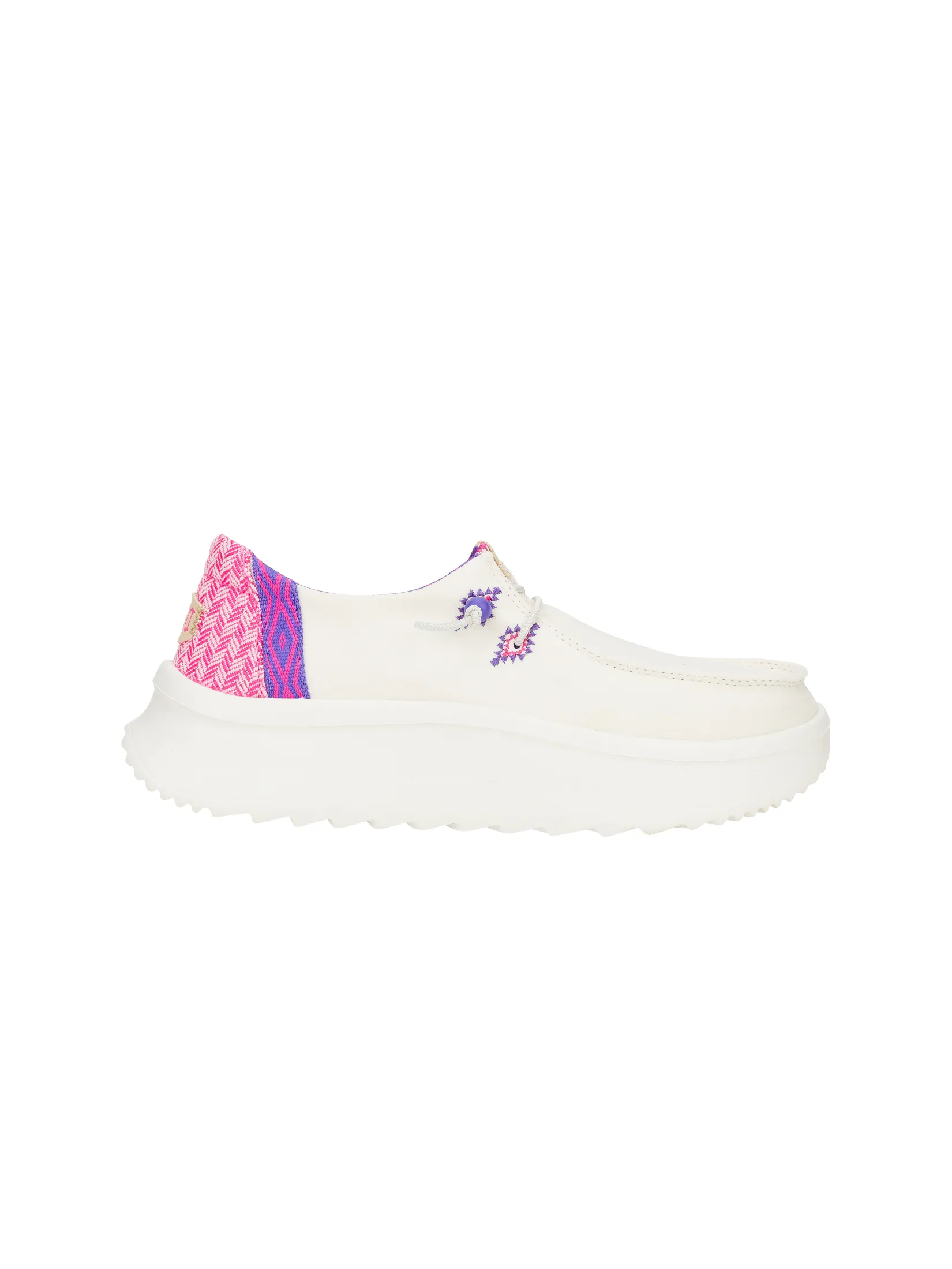 HEYDUDE WENDY PEAK CHAMBRAY WOVEN - WHITE/PINK HEYDUDE WENDY PEAK CHAMBRAY WOVEN - WHITE/PINK
