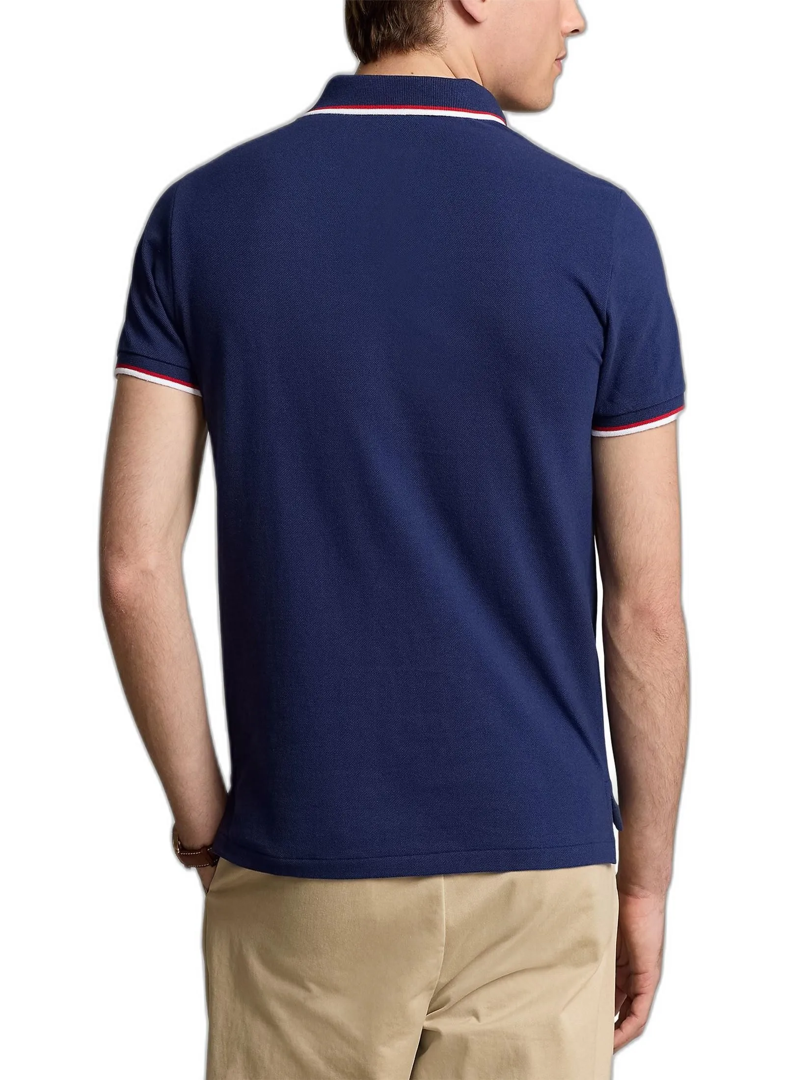 POLO RALPH LAUREN Custom Slim Fit Mesh Polo Shirt MNPOKNI1N821358 400 BLUE POLO RALPH LAUREN Custom Slim Fit Mesh Polo Shirt MNPOKNI1N821358 400 BLUE