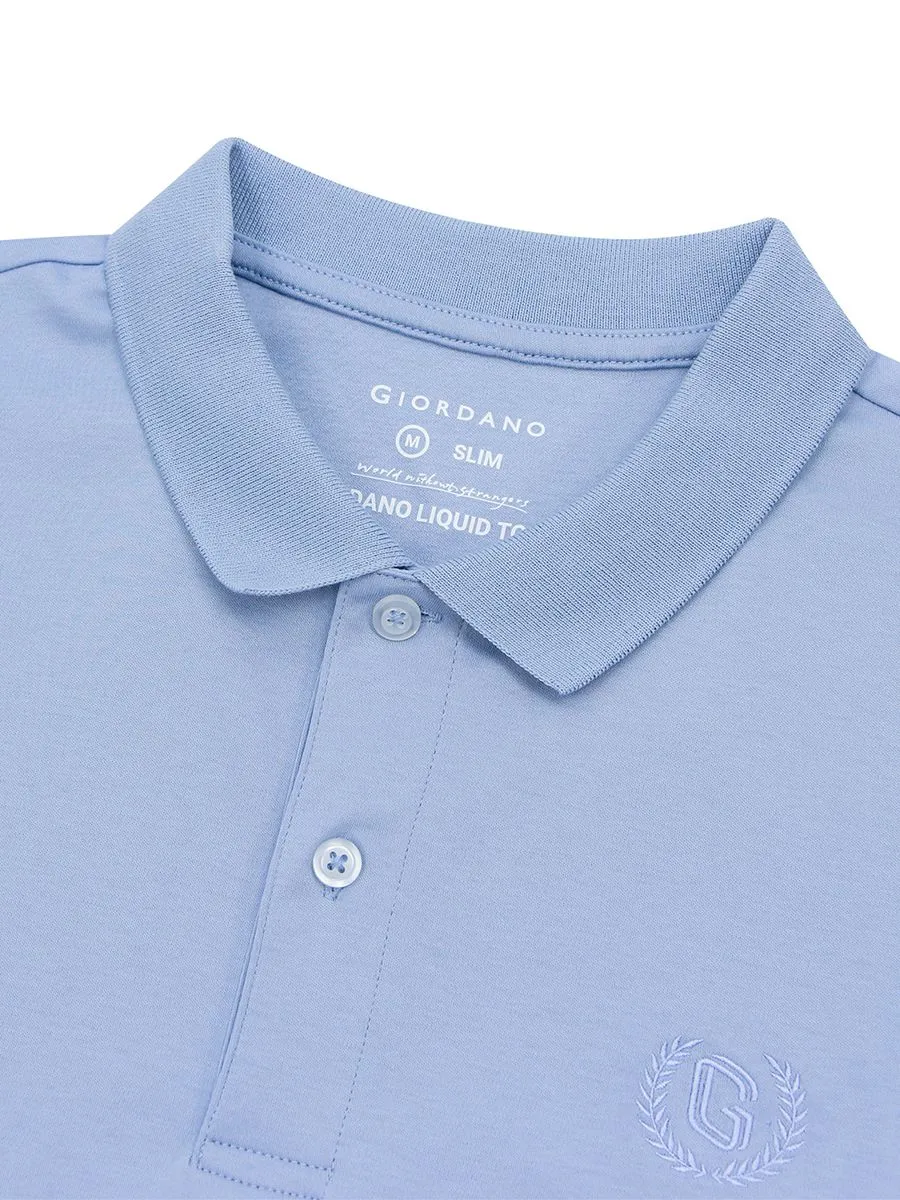 GIORDANO Men's Liquid Touch Polo Forever Blue GIORDANO Men's Liquid Touch Polo Forever Blue
