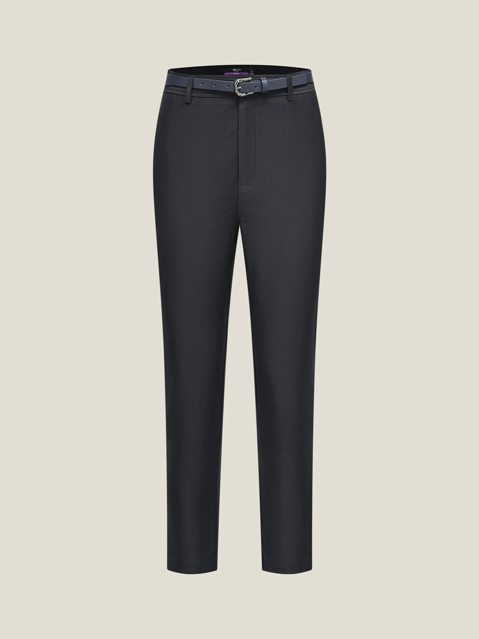G2000 Women Clothing Cotton Modal Capri Skinny Casual Pants With Belt Capri Skinny Shape - Black G2000 Women Clothing Cotton Modal Capri Skinny Casual Pants With Belt Capri Skinny Shape - Black