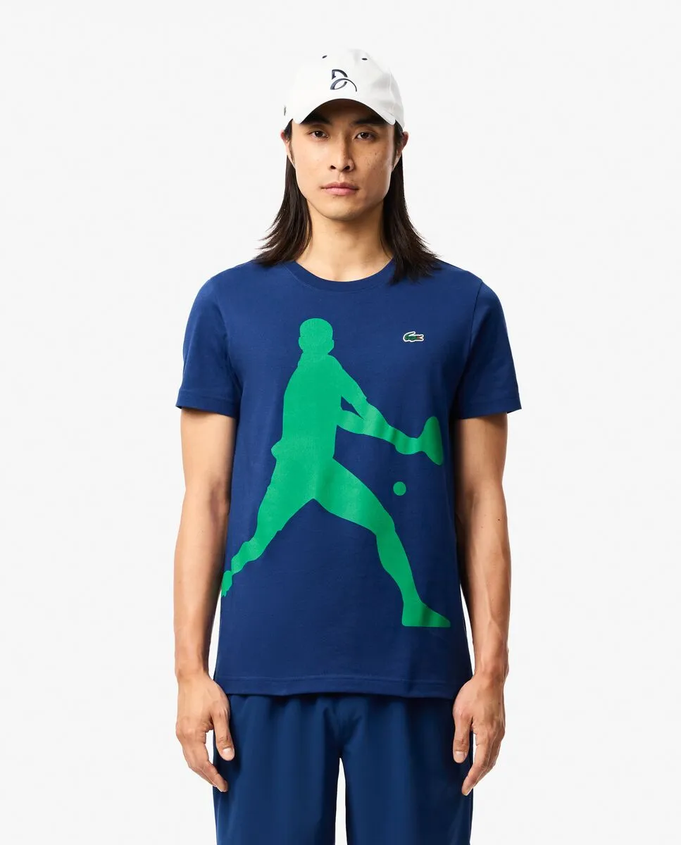 LACOSTE Lacoste Tennis x Novak Djokovic T-shirt and Cap Set Blue LACOSTE Lacoste Tennis x Novak Djokovic T-shirt and Cap Set Blue