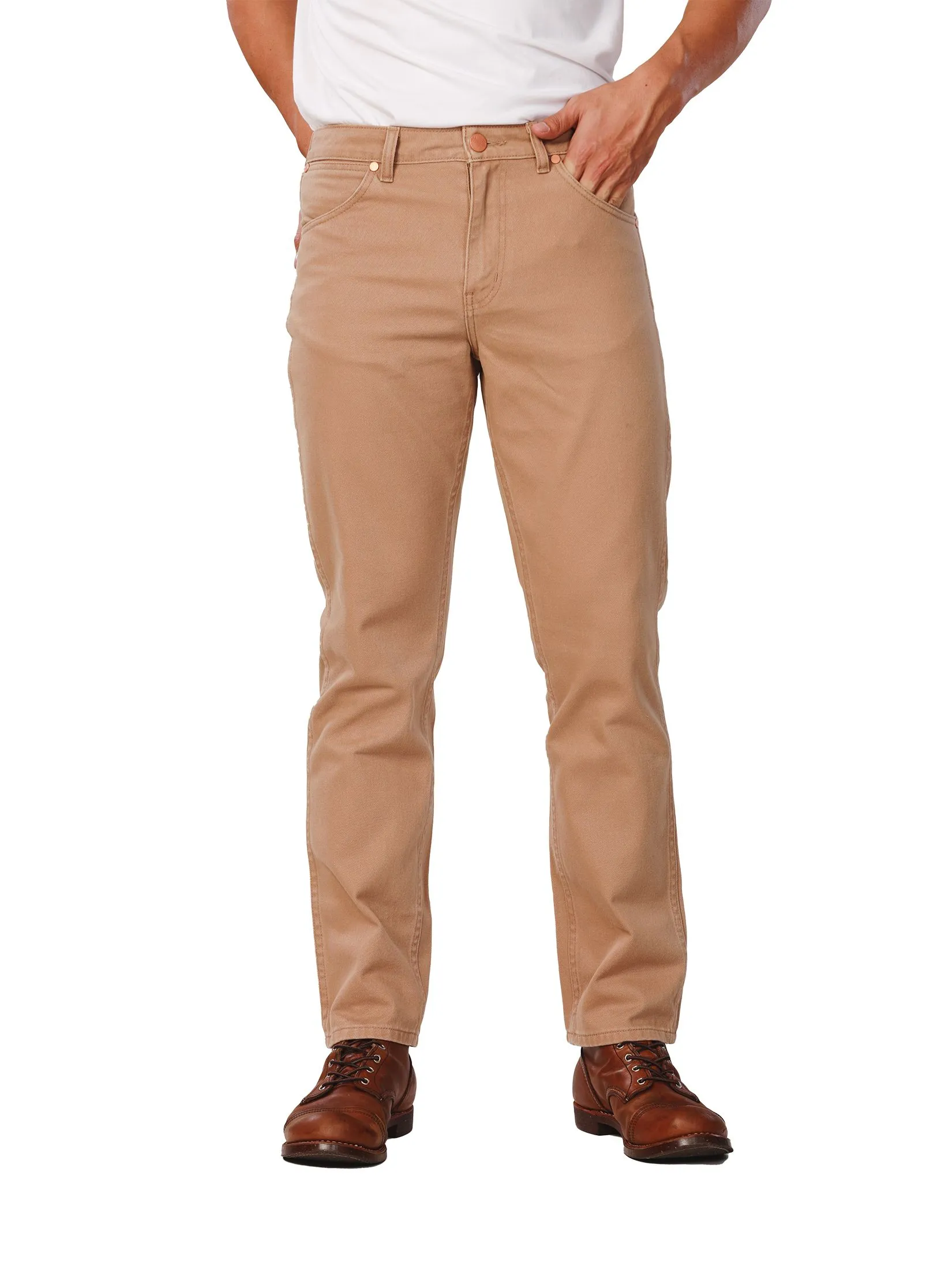 WRANGLER Men's Pants Everyday with Wrangler Collection Mid 13MWZ Fit Khaki WRANGLER Men's Pants Everyday with Wrangler Collection Mid 13MWZ Fit Khaki
