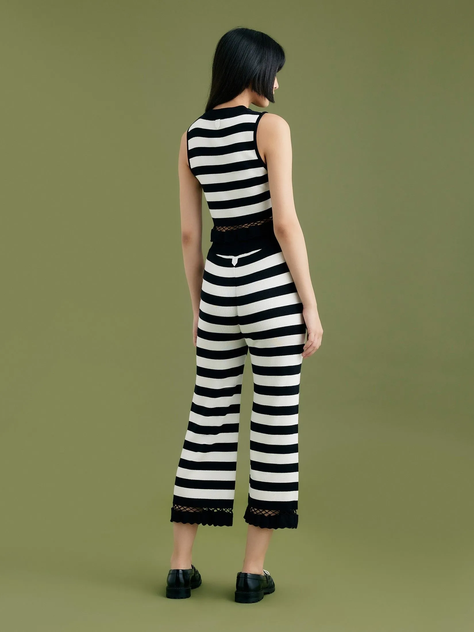 ASV (AW24) Imani Striped Women Pants White Black ASV (AW24) Imani Striped Women Pants White Black