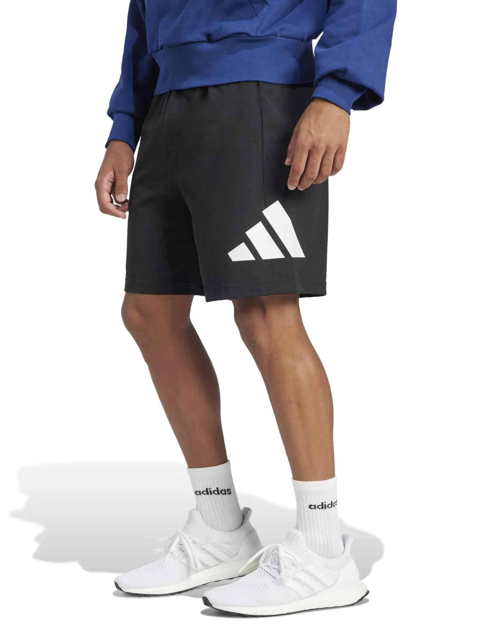 ADIDAS Men Shorts Essentials Big Logo Single Jersey Black / White ADIDAS Men Shorts Essentials Big Logo Single Jersey Black / White