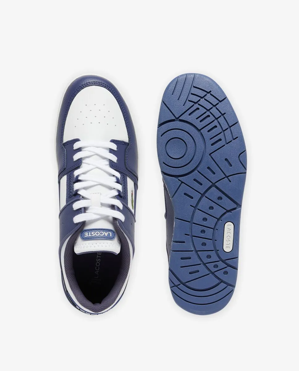 LACOSTE Men’s Court Cage Leather Sneakers Blue LACOSTE Men’s Court Cage Leather Sneakers Blue
