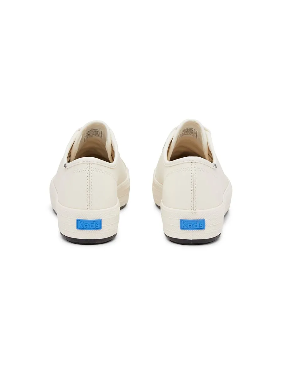 KEDS Women Triple Kick Leather Bottom Foxing Stripe White KEDS Women Triple Kick Leather Bottom Foxing Stripe White