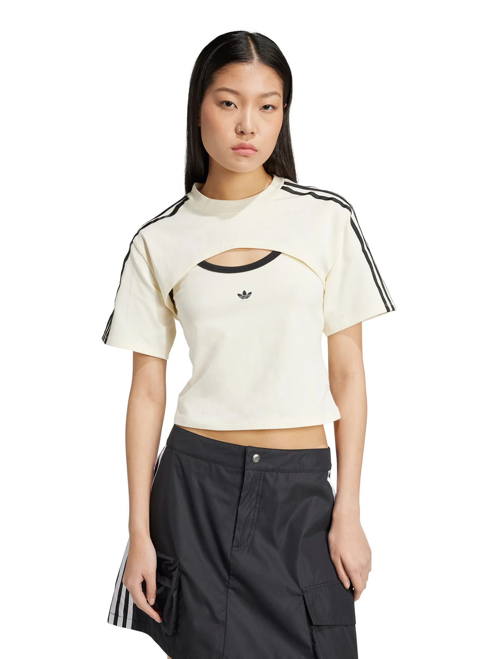 ADIDAS Women T-Shirt Cutout Cali JD0042 ADIDAS Women T-Shirt Cutout Cali JD0042