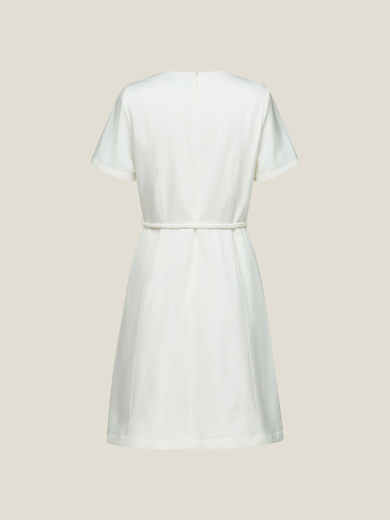 G2000 Women Clothing Cooling Multi-Way Stretch A-Shape Dress With Belt  A-Shape - Off-White G2000 Women Clothing Cooling Multi-Way Stretch A-Shape Dress With Belt  A-Shape - Off-White