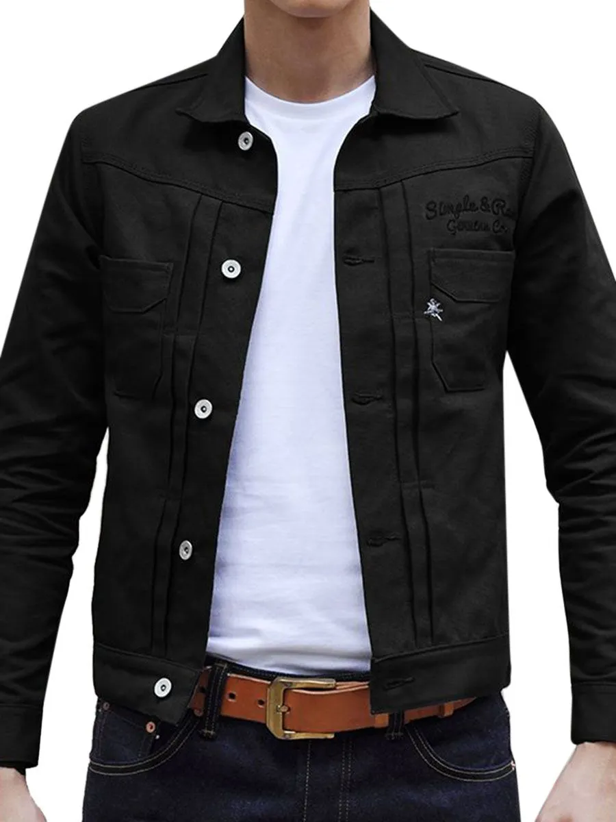Simple&Raw Jack Canvas Jacket Jk904-Bk-S Black Simple&Raw Jack Canvas Jacket Jk904-Bk-S Black