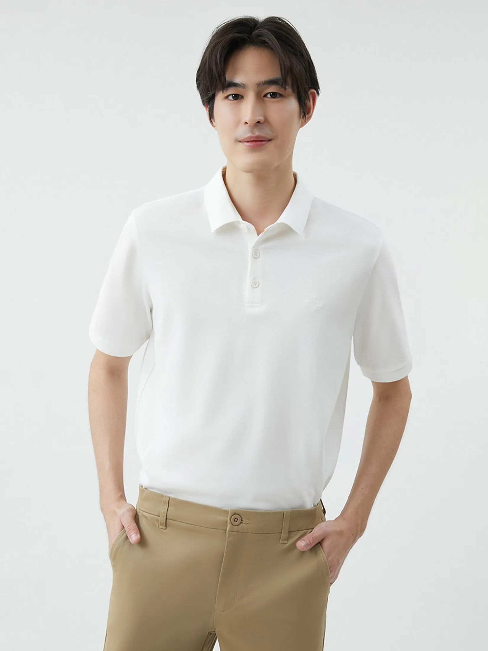 DAPPER DAPPER DP Iconic Polo Shirt White DAPPER DAPPER DP Iconic Polo Shirt White