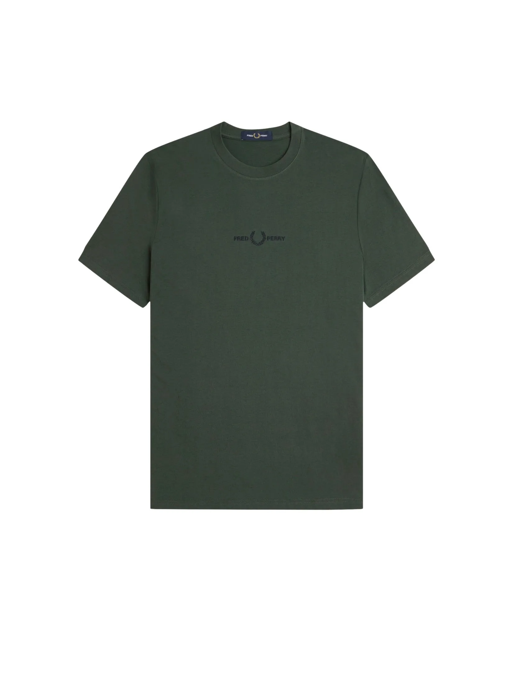 Fred Perry Men EMBROIDERED T-SHIRT Green Fred Perry Men EMBROIDERED T-SHIRT Green