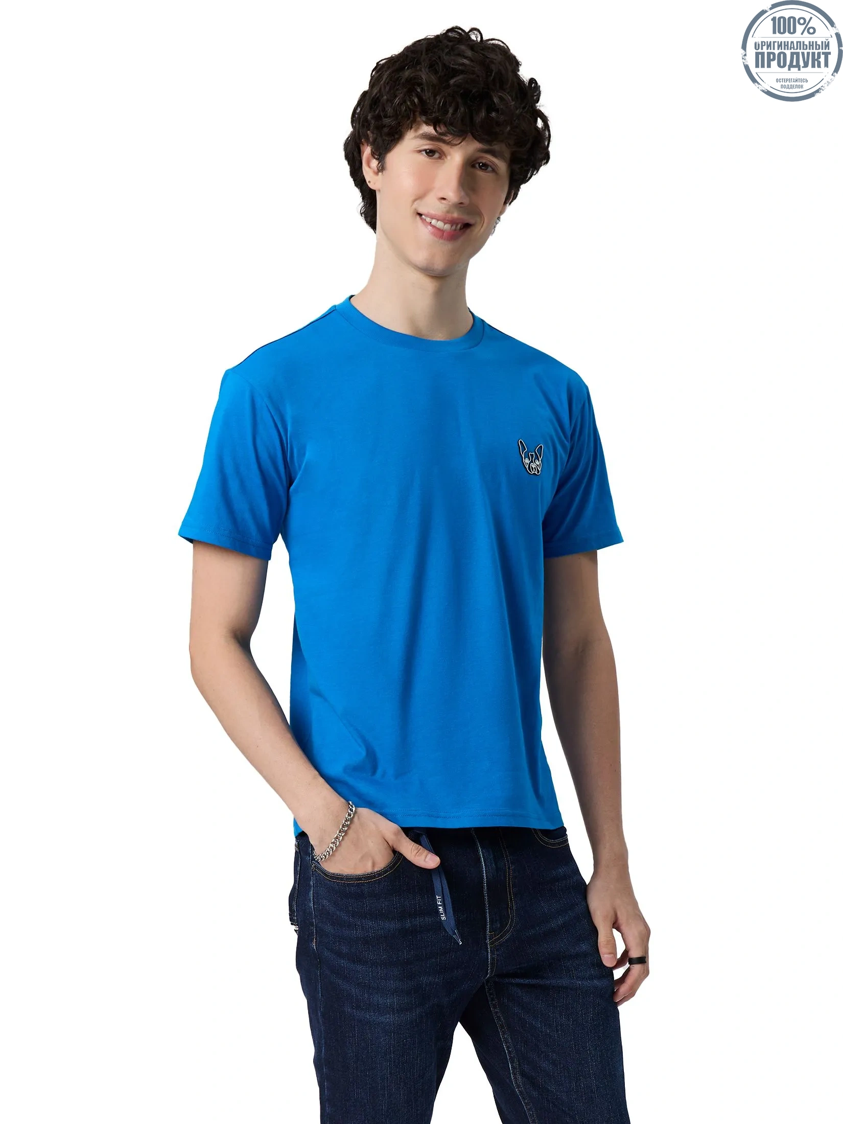 ESP Frenchie Eazy Tee Shirt Man Light blue ESP Frenchie Eazy Tee Shirt Man Light blue