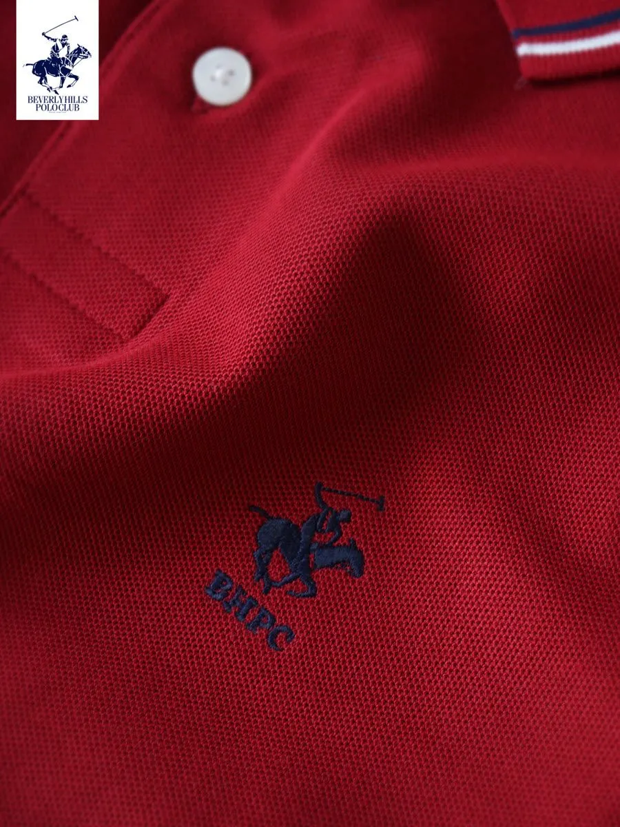 BEVERLY HILLS POLO CLUB Red Men Polo Shirts Model BN2A636 BEVERLY HILLS POLO CLUB Red Men Polo Shirts Model BN2A636