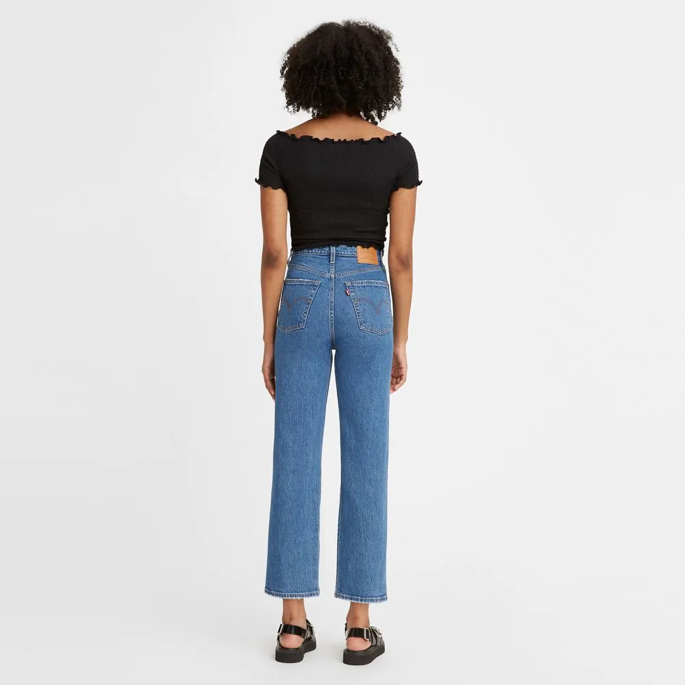LEVI'S Women's Ribcage Straight Ankle Jeans Medium Indigo LEVI'S Women's Ribcage Straight Ankle Jeans Medium Indigo
