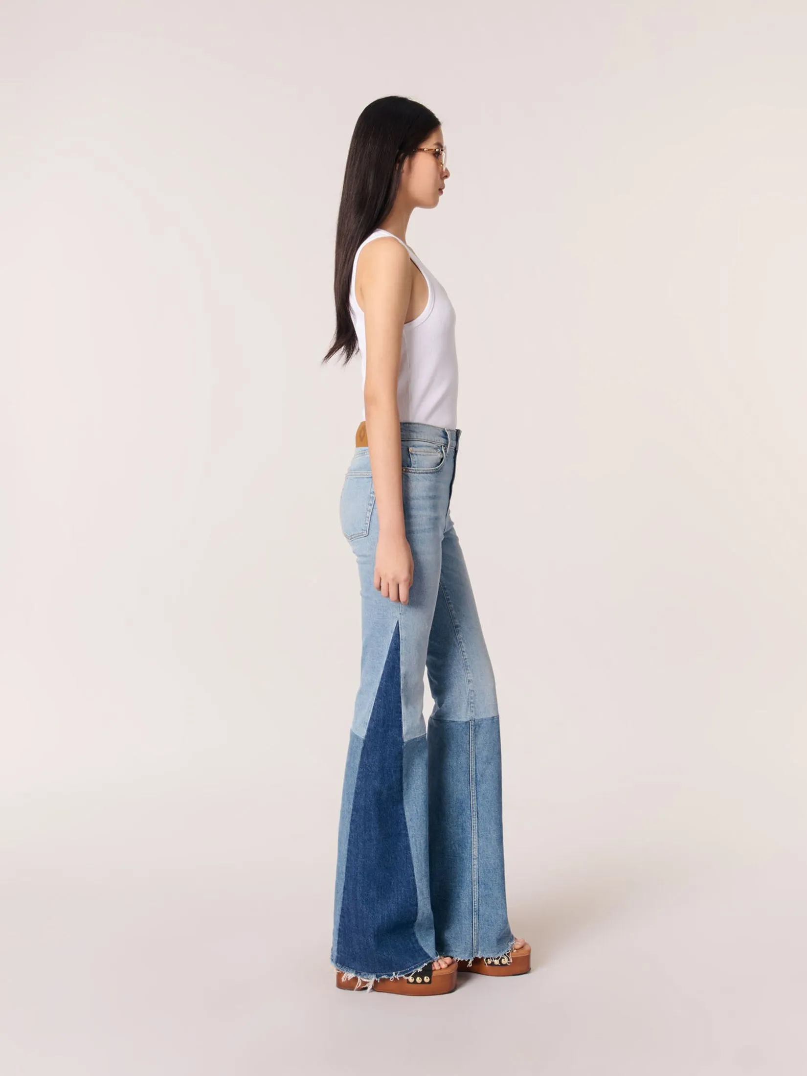 MAJE Women Jeans Tricolour Patchwork MAJE Women Jeans Tricolour Patchwork