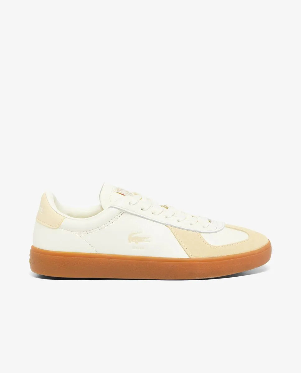 LACOSTE Women’s Baseshot Pro Leather Sneakers Yellow LACOSTE Women’s Baseshot Pro Leather Sneakers Yellow