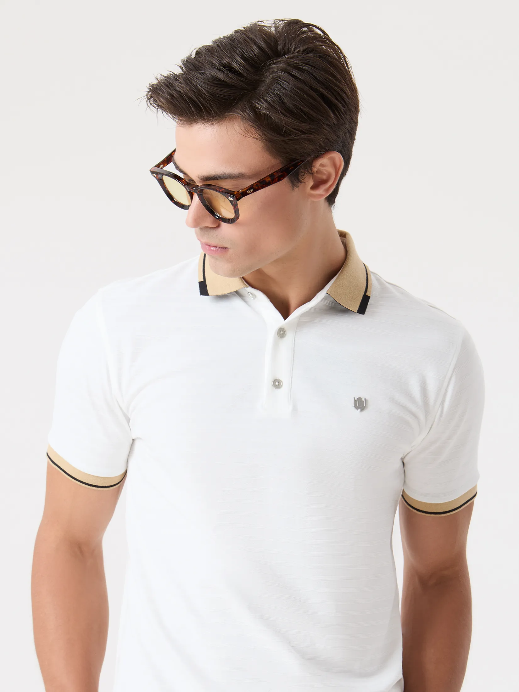 LTD New Gen Polo Shirt Man Off White LTD New Gen Polo Shirt Man Off White