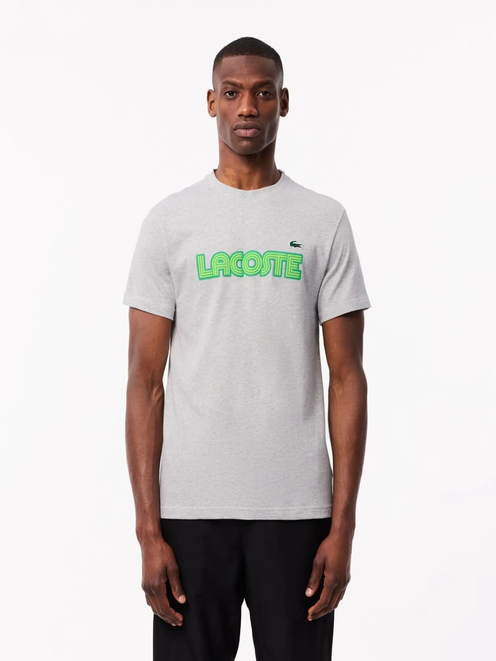 LACOSTE Ultra Dry Cotton Logo Sport T-shirt Grey LACOSTE Ultra Dry Cotton Logo Sport T-shirt Grey