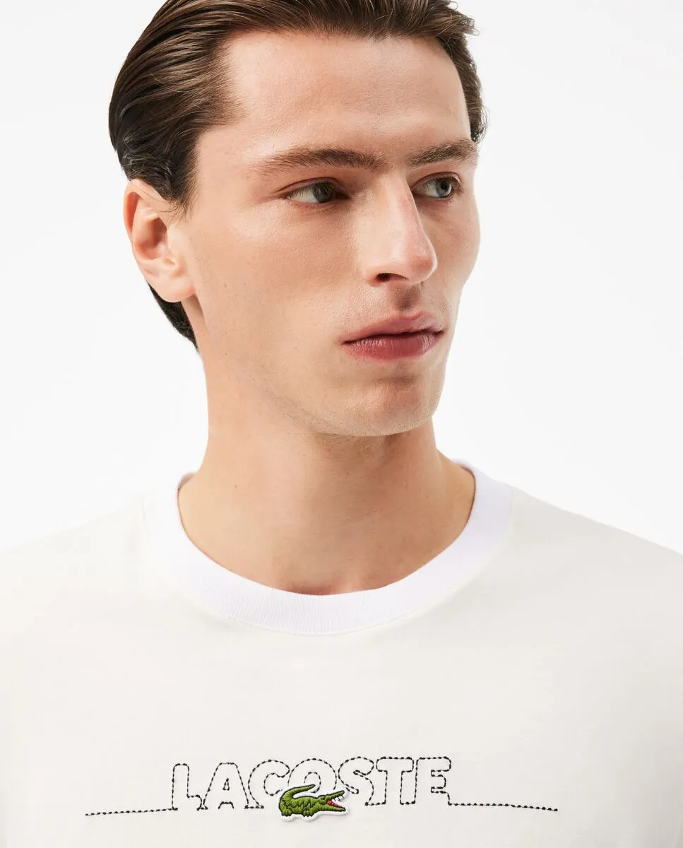 LACOSTE French Made Embroidered T-shirt White LACOSTE French Made Embroidered T-shirt White