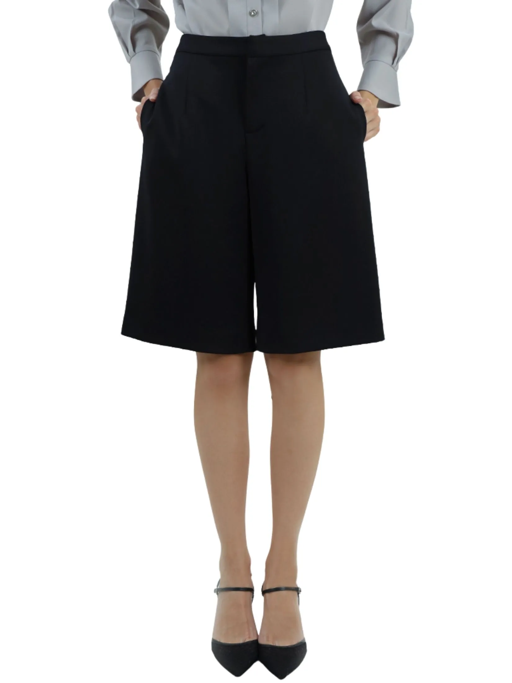 VERONIQA Women Pants Trousers Cushion Black VERONIQA Women Pants Trousers Cushion Black