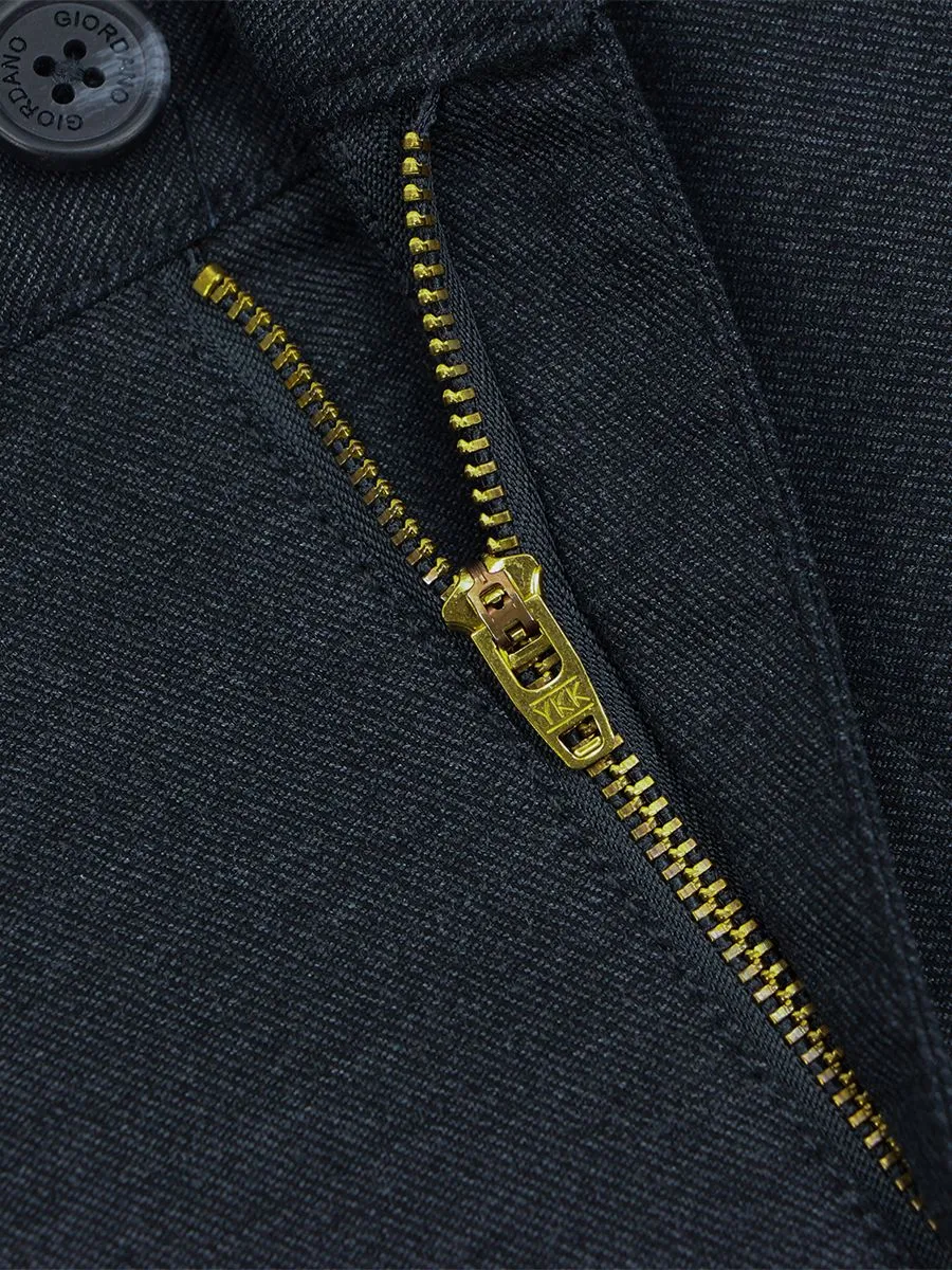 GIORDANO Men's Low rise Slim Taper Super Stretch Pants DK heather grey GIORDANO Men's Low rise Slim Taper Super Stretch Pants DK heather grey