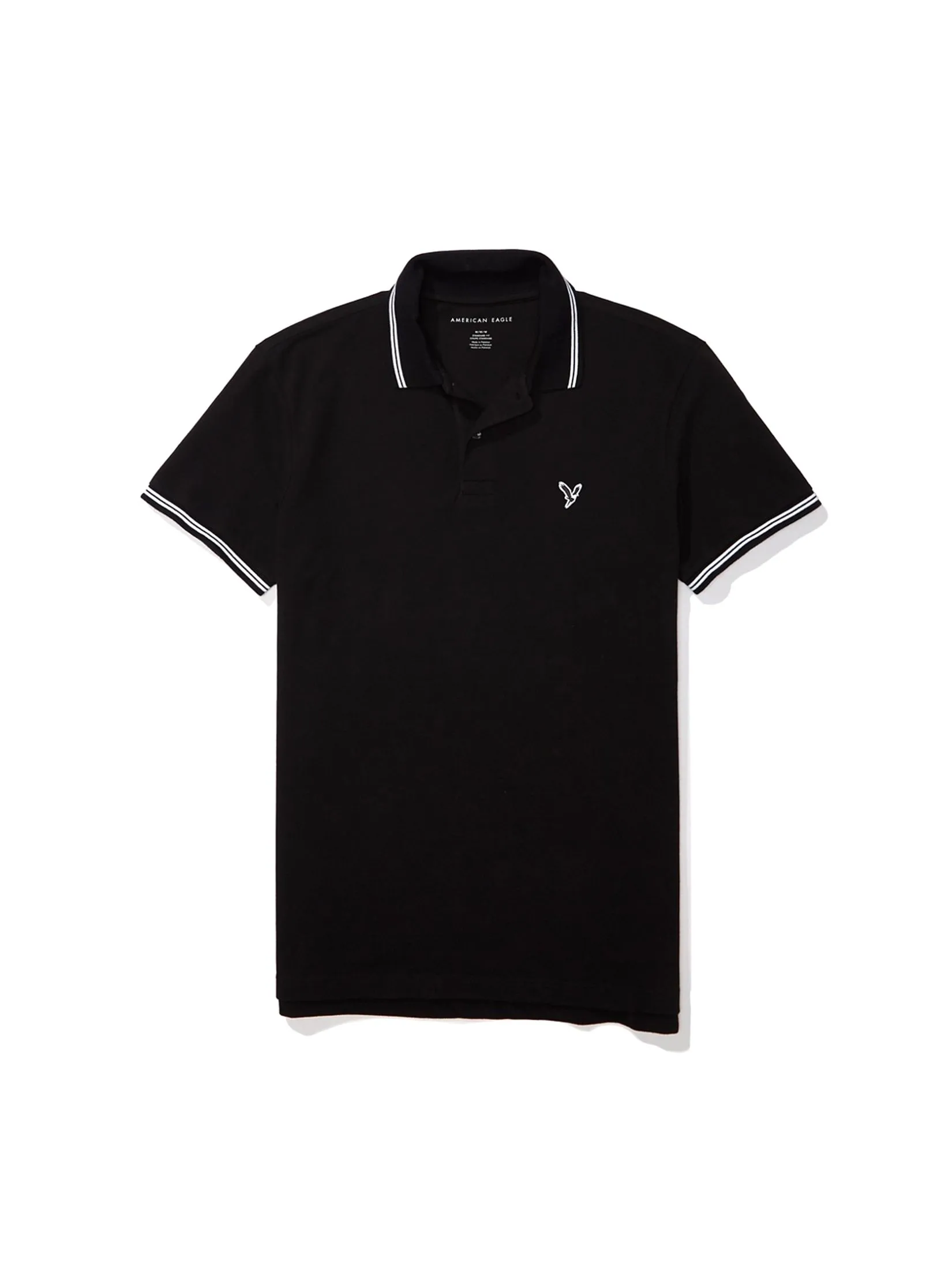 American Eagle MEN P-SS PIQUE NOVELTY TIPPING POLO - INTL 001 BLACK American Eagle MEN P-SS PIQUE NOVELTY TIPPING POLO - INTL 001 BLACK