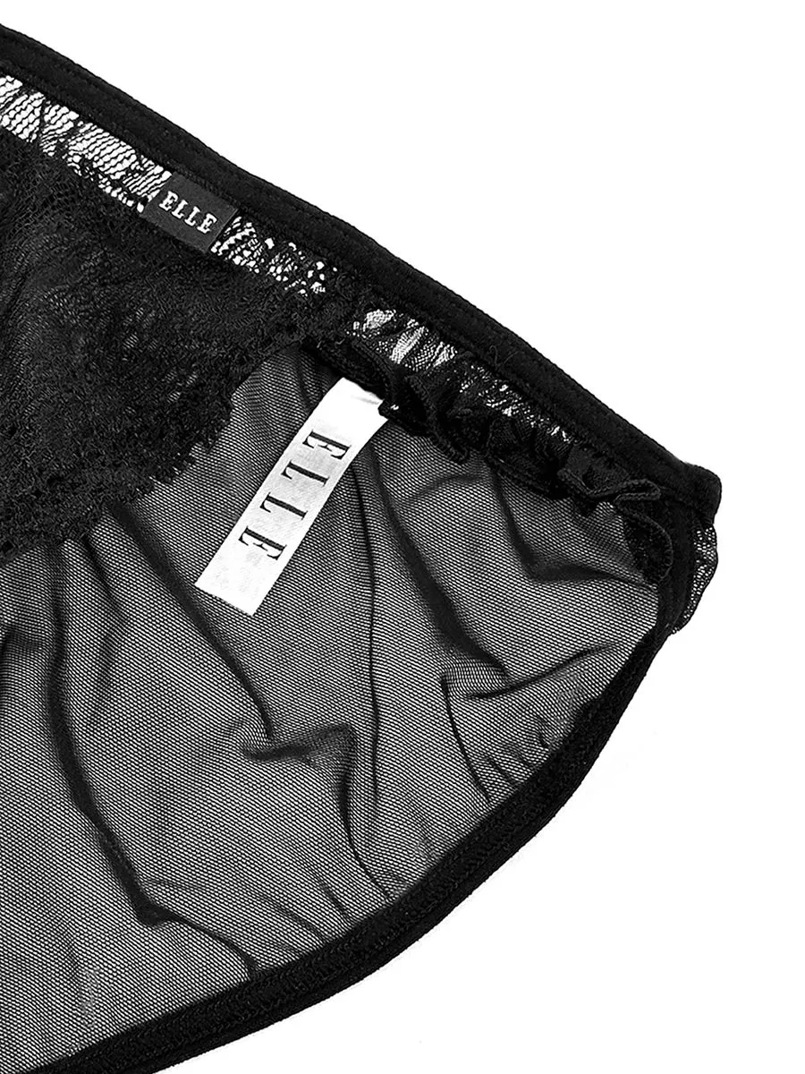ELLE LINGERIE UNDERWEAR SEXY LOWRISE BLACK ELLE LINGERIE UNDERWEAR SEXY LOWRISE BLACK