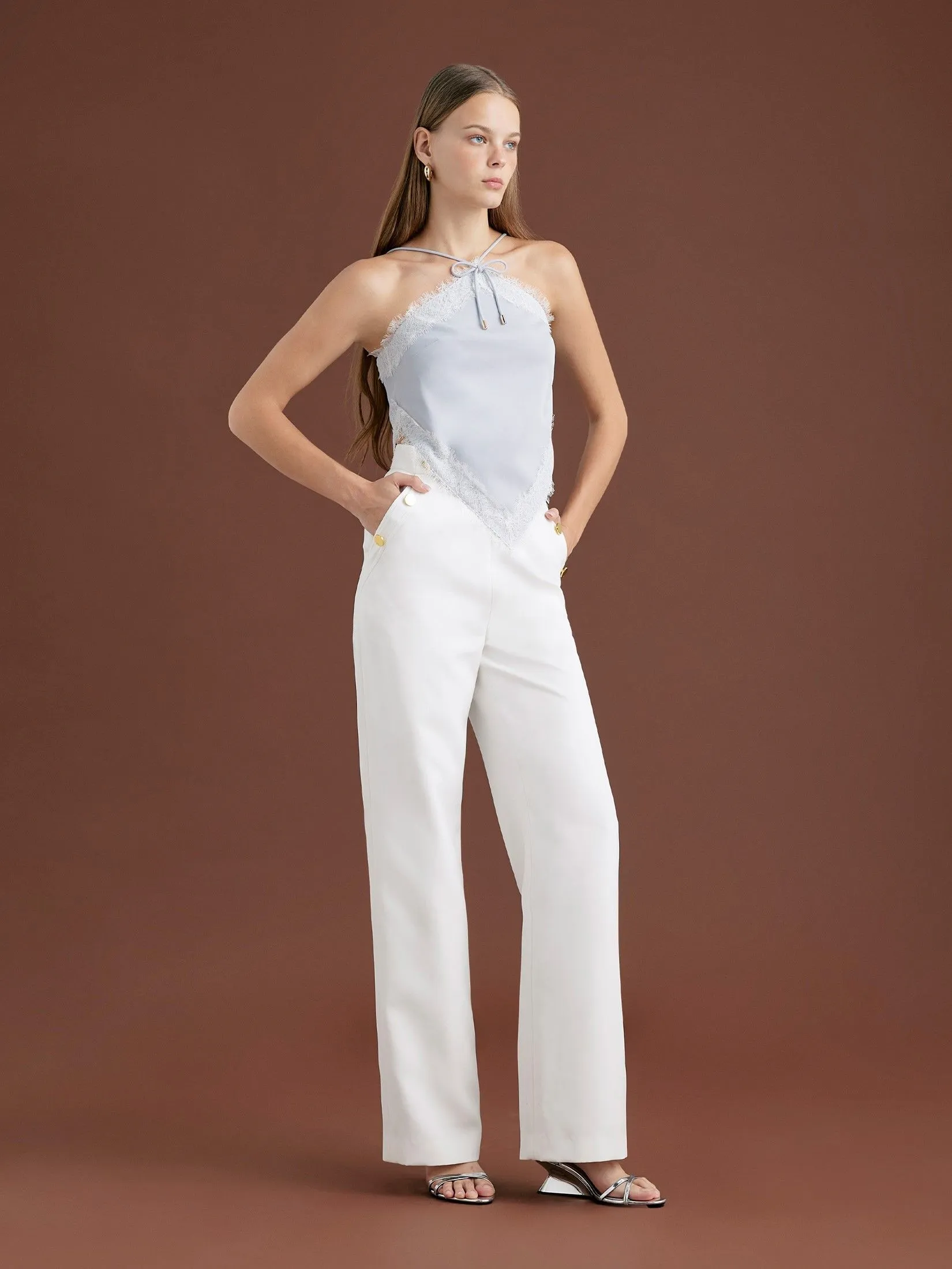 ASV (AW24)Celia Signature Women Pants White ASV (AW24)Celia Signature Women Pants White