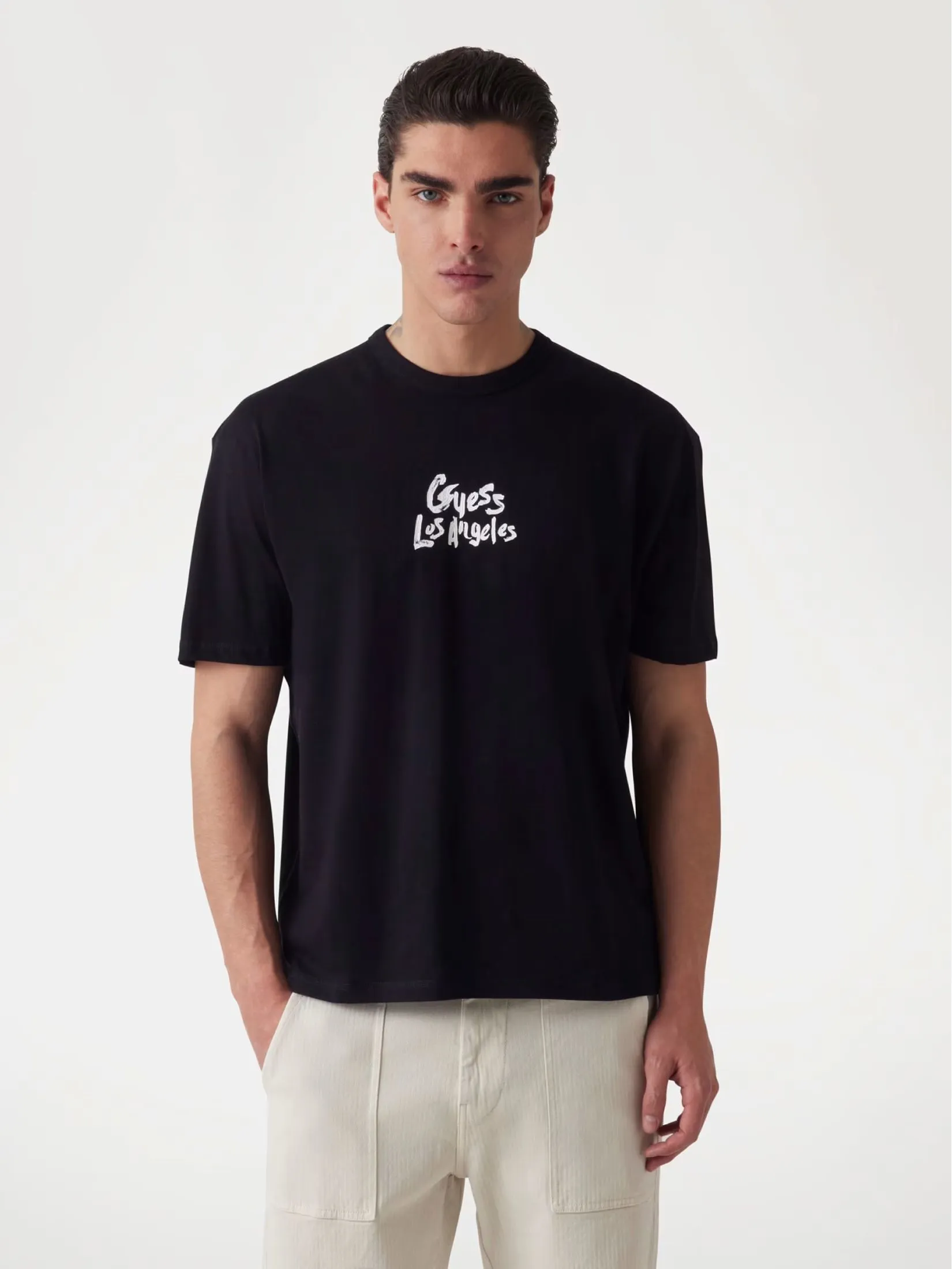 GUESS GUESS MEN Oversized Logo T-Shirt  M5GI13K8FQ4  -  Black GUESS GUESS MEN Oversized Logo T-Shirt  M5GI13K8FQ4  -  Black