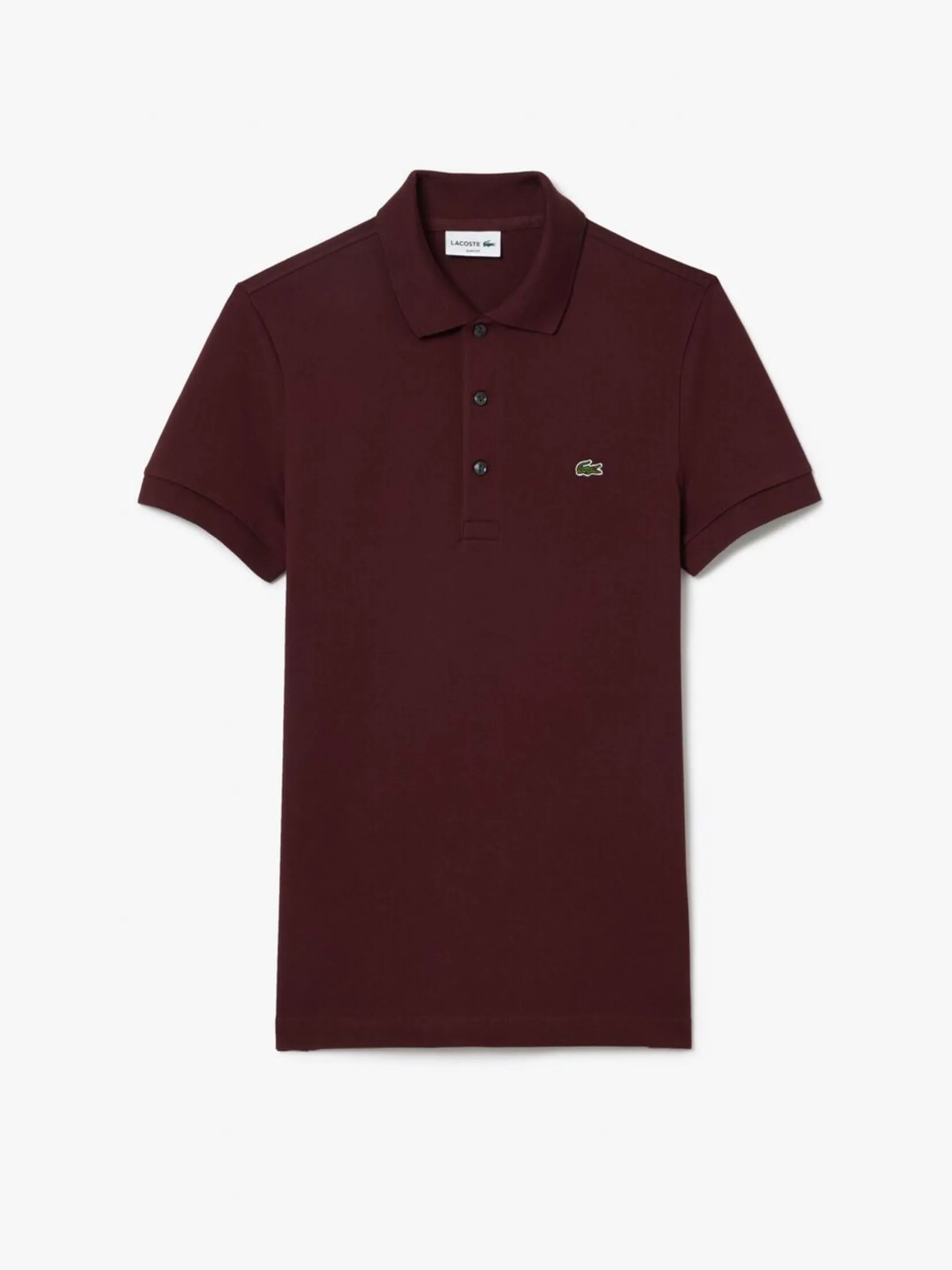 LACOSTE Slim Fit Stretch Mini Piqu  Polo Shirt Red LACOSTE Slim Fit Stretch Mini Piqu  Polo Shirt Red