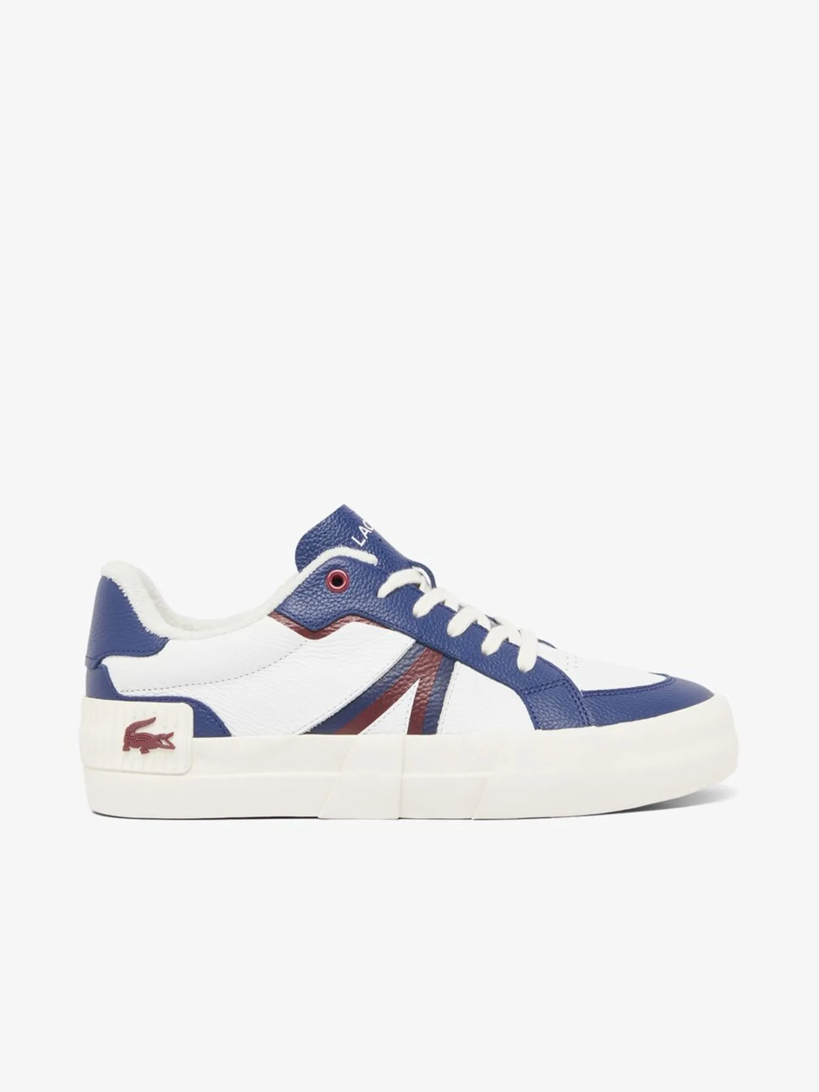 LACOSTE Men’s L004 Leather Sneakers Blue LACOSTE Men’s L004 Leather Sneakers Blue