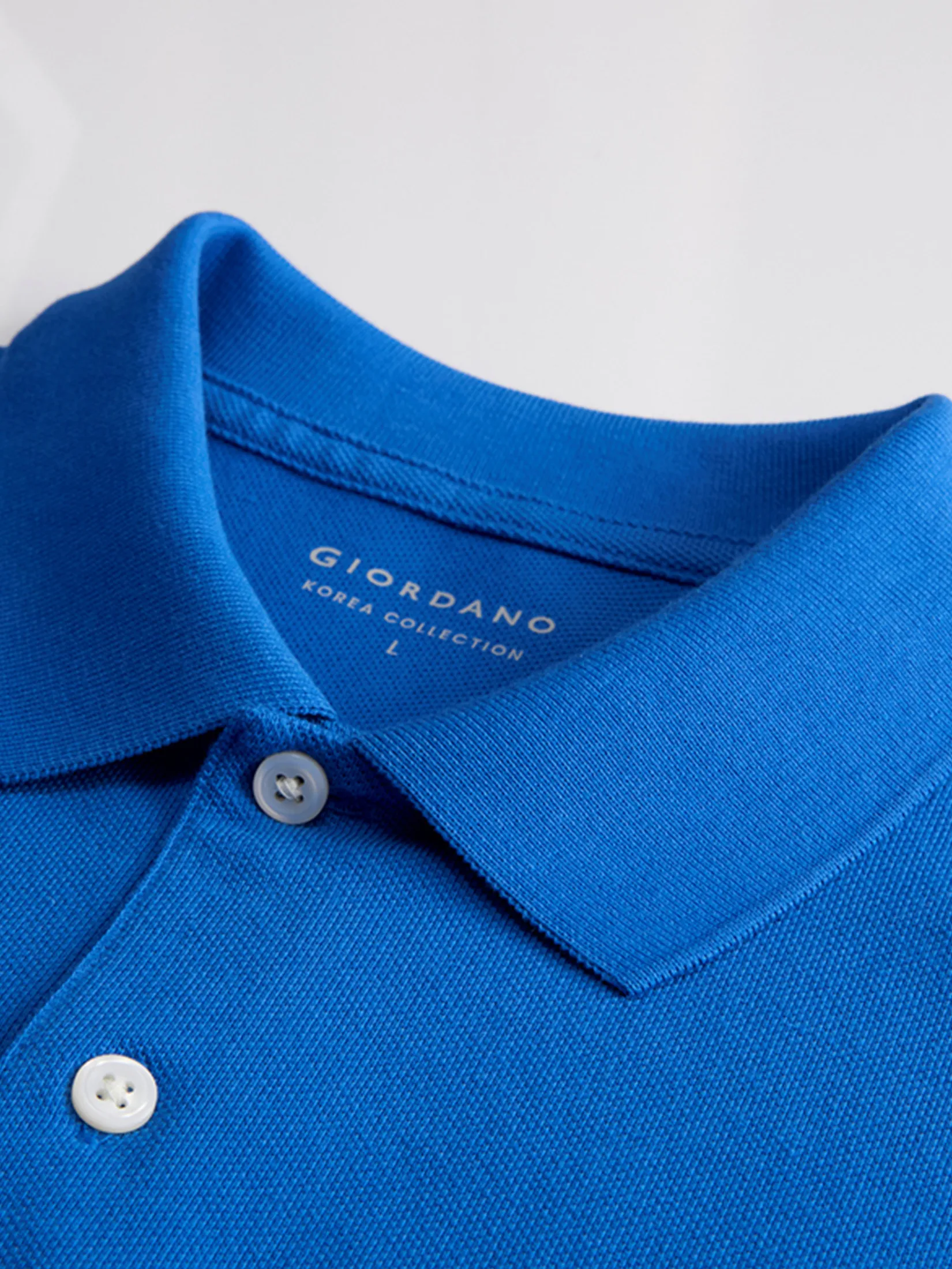 GIORDANO Men s Online Exclusive Pique Polo Shirt (Korea) Blue GIORDANO Men s Online Exclusive Pique Polo Shirt (Korea) Blue