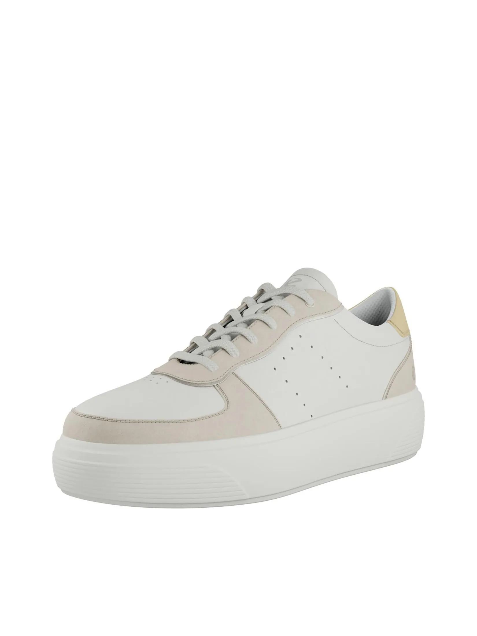 ECCO Women Sneakers STREET PLATFORM W Limestone/White/Straw ECCO Women Sneakers STREET PLATFORM W Limestone/White/Straw