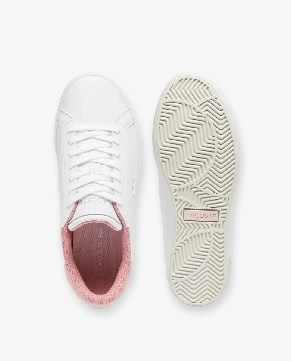 LACOSTE Women’s Powercourt Leather Sneakers White LACOSTE Women’s Powercourt Leather Sneakers White