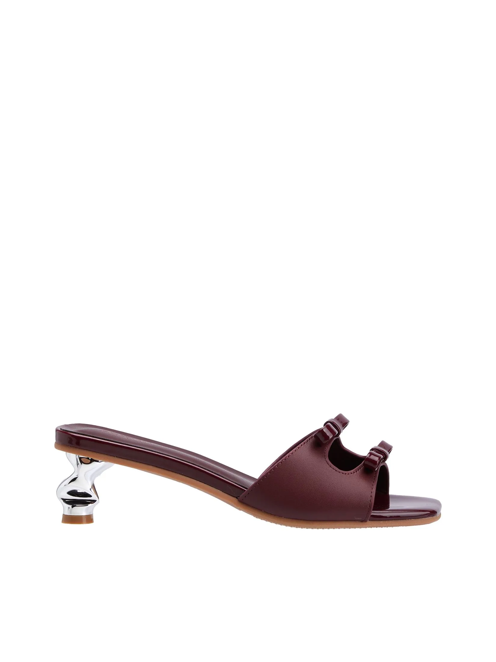 PRETTY FIT Women Heel Slippers Burgundy PRETTY FIT Women Heel Slippers Burgundy