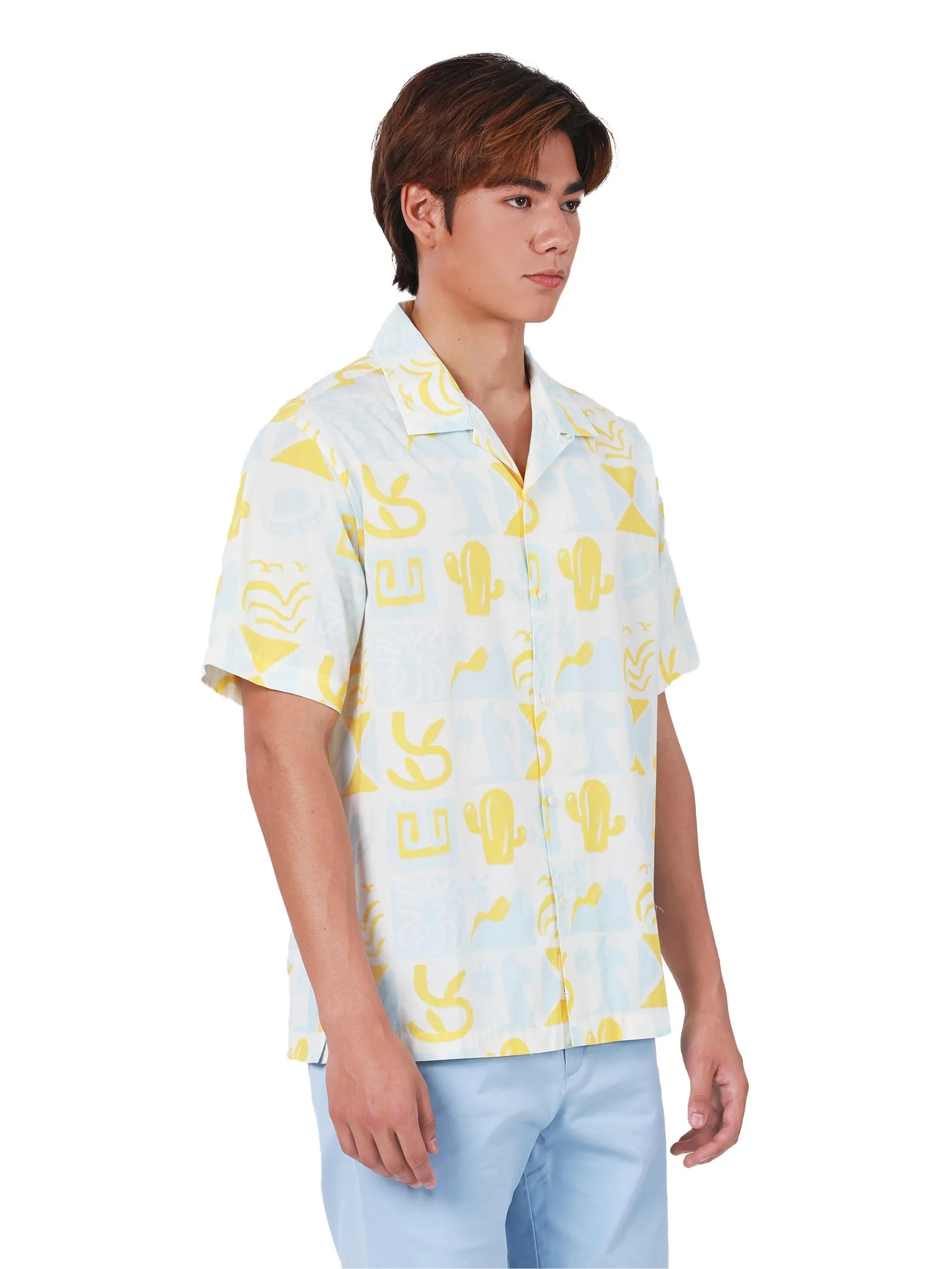 JOHN HENRY Men's Short Sleeves Hawaii Shirts (Relaxed Fit) REJUVENATE VACATION Yellow JOHN HENRY Men's Short Sleeves Hawaii Shirts (Relaxed Fit) REJUVENATE VACATION Yellow
