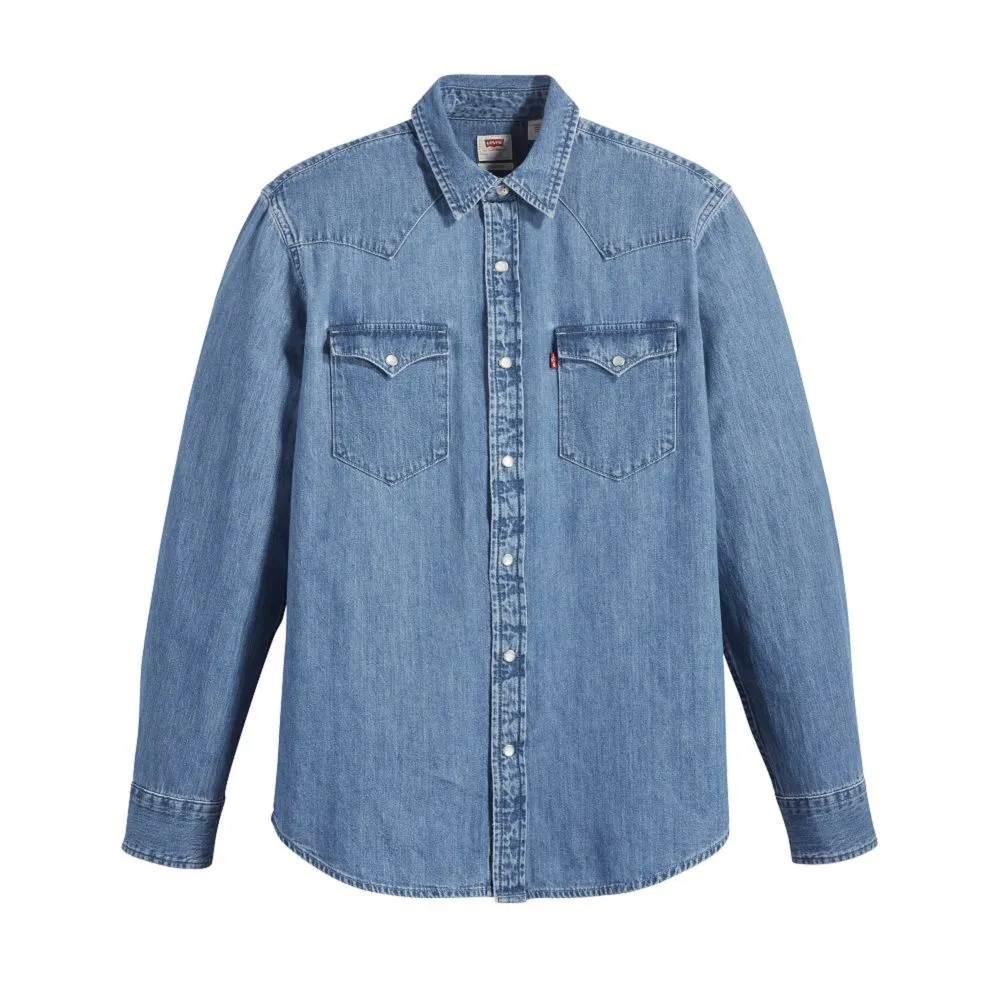 LEVI'S Men's Classic Western Standard Fit Shirt 85745-0074 Blue LEVI'S Men's Classic Western Standard Fit Shirt 85745-0074 Blue